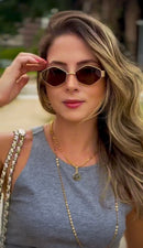 Óculos Losango Luxury Marrom