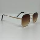 Óculos Hexagonal Majestic Marrom