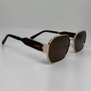 Óculos Hexagonal Charles Retrô Duo Marrom