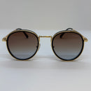 Óculos Voyage Gold Marrom Degrade