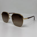 Óculos Hexagonal Legacy Gold Marrom