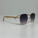 Óculos Hexagonal Bambu Gold Shadow