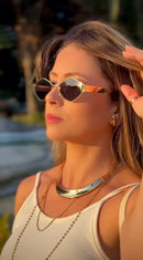 Óculos Losango Luxury Lente Verde