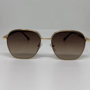 Óculos Hexagonal Legacy Gold Marrom