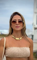 Óculos Losango Luxury Marrom Degrade