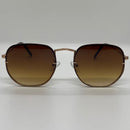 Óculos Hexagonal Unlimits Marrom