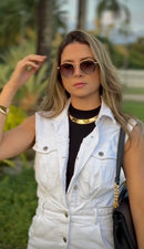 Óculos Voyage Gold Marrom Degrade