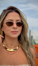 Óculos Living Gold Marrom