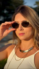 Óculos Orus Gold Lente Preta