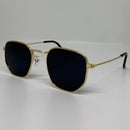 Óculos Hexagonal Classic Lente Preta