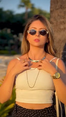 Óculos Losango Luxury Lente Verde