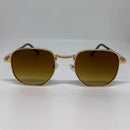 Óculos Hexagonal Master Gold Marrom