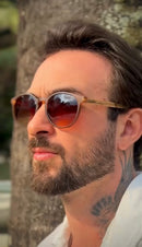 Óculos Fiji Marrom Bambu