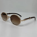 Óculos Lility Gold Marrom Bambu