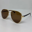 Óculos Aviador Delta Gold Lente Marrom