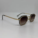 Óculos Rio Cinza Gold Quadrado