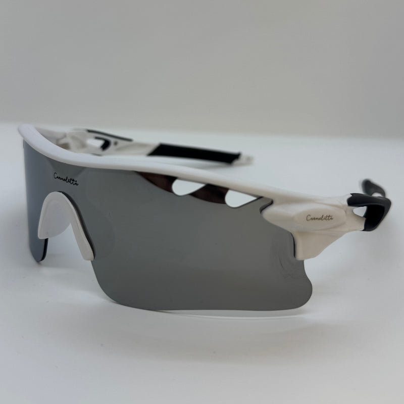 Óculos Race Branco Lente Prata