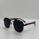 Óculos Hexagonal Bambu Escuro Dark