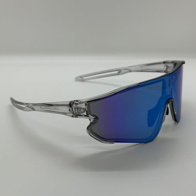 Óculos Alpes Cinza Translúcido Lente Azul