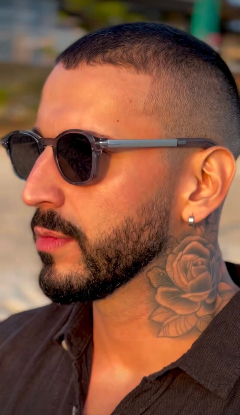 Óculos Harley Cinza Translúcido