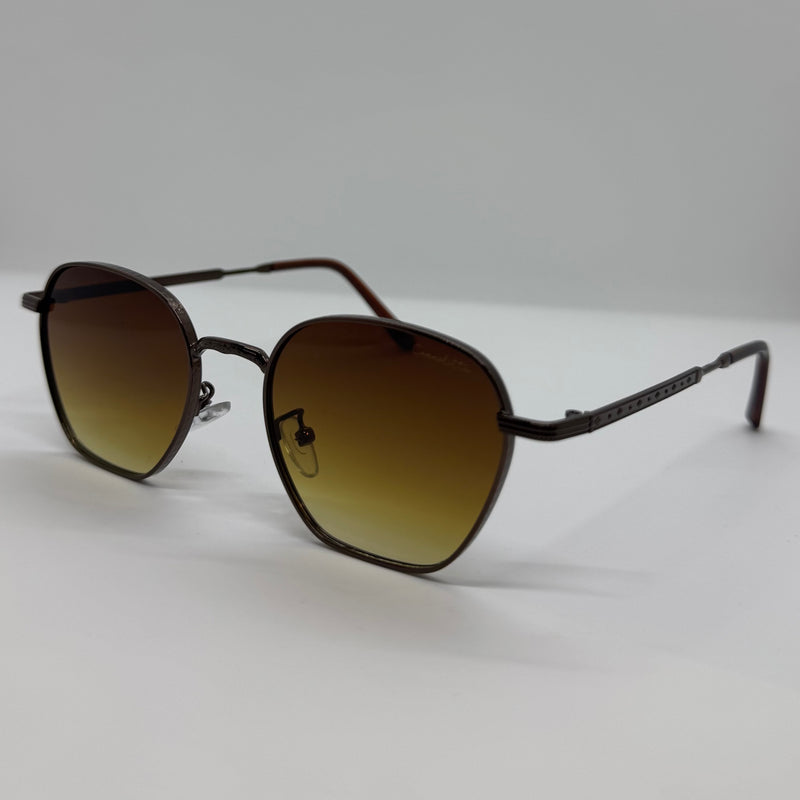 Óculos Hexagonal Babilônia Bronze