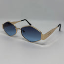 Óculos Losango Gold Luxury Azul Degrade