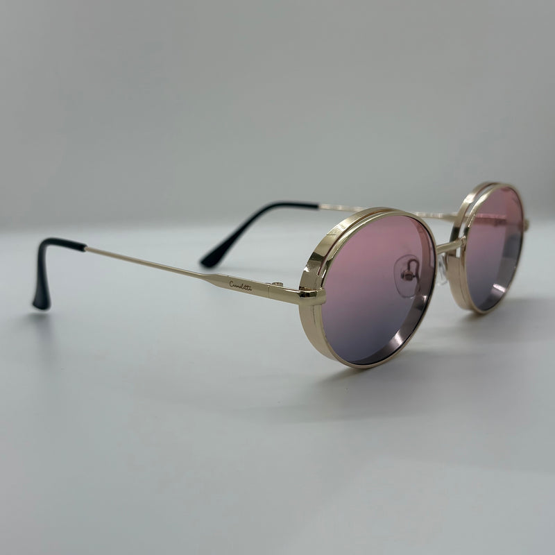 Óculos Josefina Gold Lente Rosa/Lilas