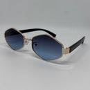 Óculos Losango Luxury Gold Azul  Degrade Duo