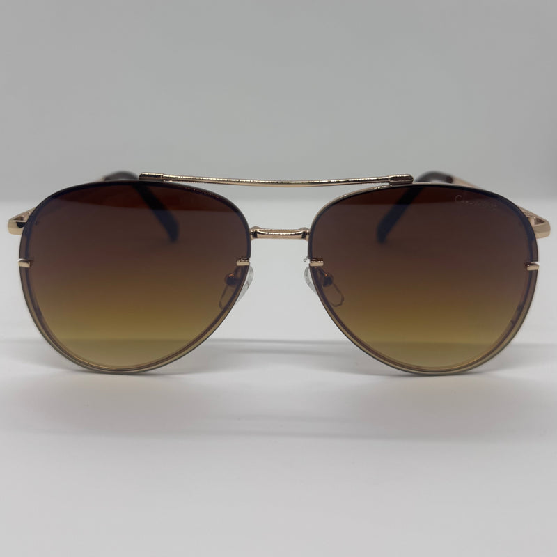 Óculos Aviador Line Gold Marrom