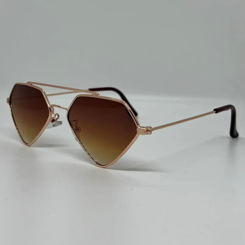 Óculos Diamante Rose Marrom