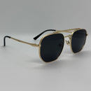 Óculos Aviador Fuzy Gold Lente Preta