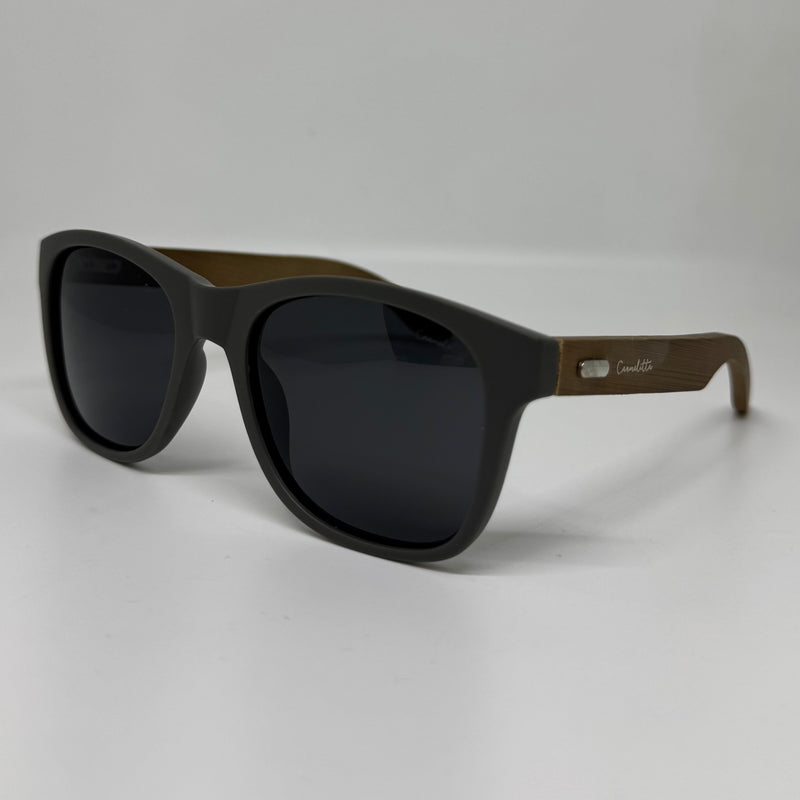 Óculos Mordecai Cinza Bambu Escuro Polarizado