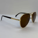 Óculos Aviador Falcon Gold Lente Marrom