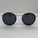 Óculos Double Round Gold Lente Preta