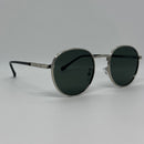 Óculos Round Delux Silver Lente Preta