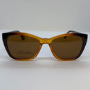 Armação Carmen Clipon Marrom Degrade Gatinho