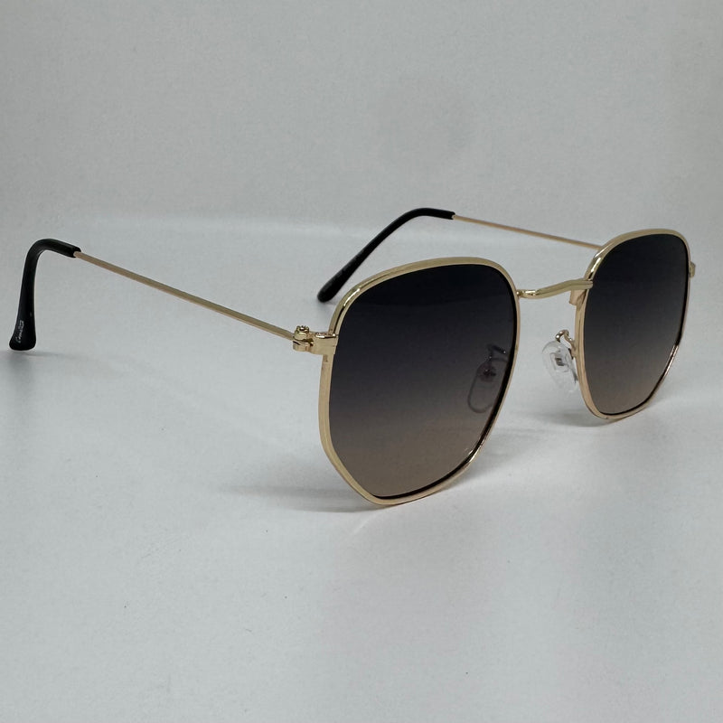Óculos Hexagonal Gold Shadow