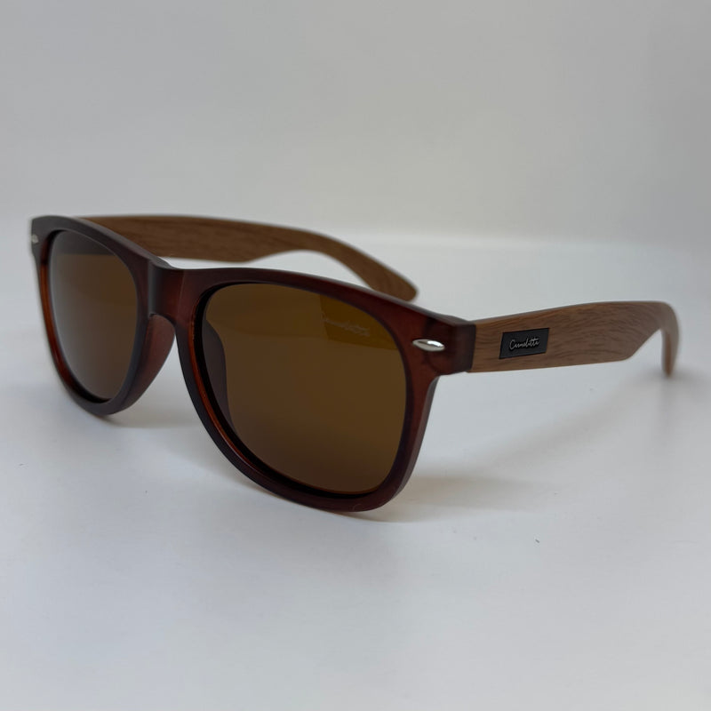 Óculos Maresias Marrom Bambu Escuro Polarizado