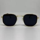 Óculos Hexagonal Classic Lente Preta