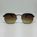 Óculos Hexagonal Bambu Bronze