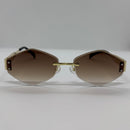 Óculos Losango Kadesh Gold Marrom Degrade