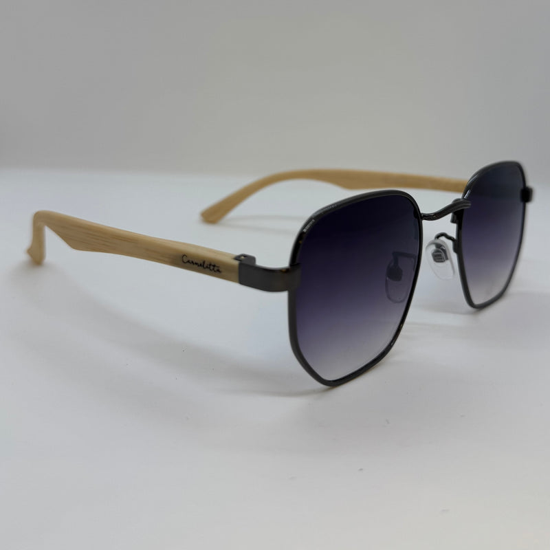 Óculos Hexagonal Bambu Shadow