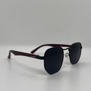 Óculos Hexagonal Bambu Escuro Dark