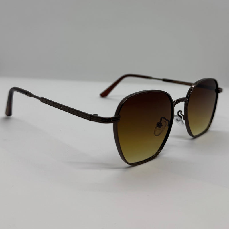 Óculos Hexagonal Babilônia Bronze