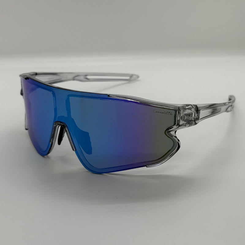 Óculos Alpes Cinza Translúcido Lente Azul