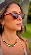 Óculos Square Caramelo