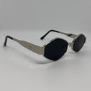 Óculos Losango Luxury Silver Lente Preta