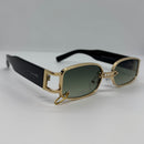 Óculos Zul Ring Gold Verde Degrade