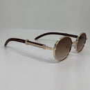 Óculos Lility Gold Marrom Bambu