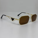 Óculos Hexagonal Fiorenzi Marrom Retrô